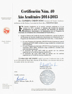 Núm. 40 Año 2014-2015 - Senado Académico