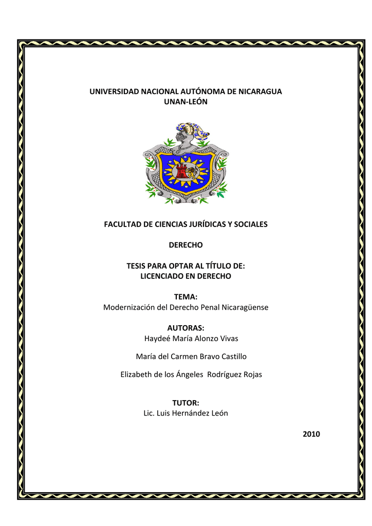 Leyes de la Republica de Nicaragua
