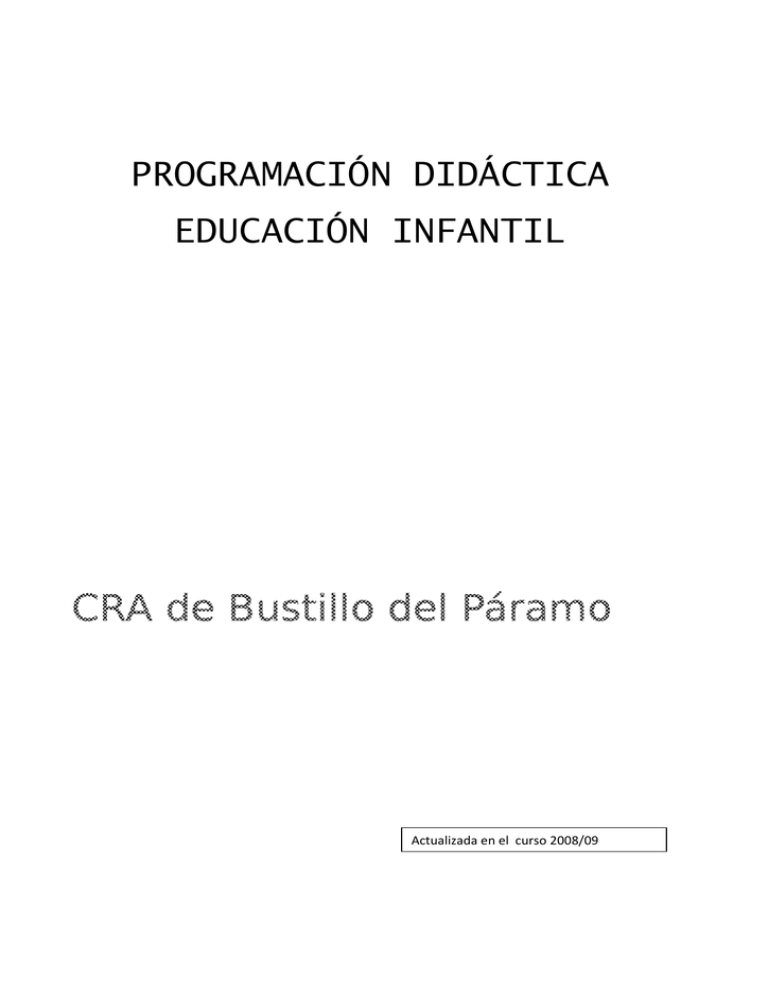 Programación Didáctica Educación Infantil