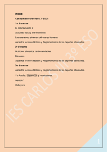 INDICE Conocimientos teóricos 3º ESO: 1er trimestre