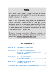 Medio Ambiente - Libros | Seminarios | Nueva Legislacion