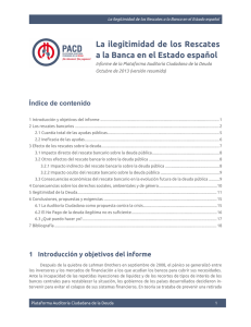 Informe sobre Rescates a la Banca