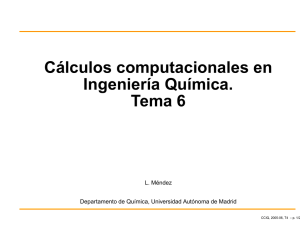 Cálculos computacionales en Ingeniería Química. Tema 6