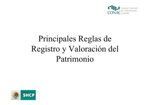"Principales Reglas del Registro y Valoración del Patrimonio".