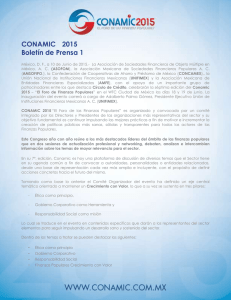 CONAMIC 2015 Boletín de Prensa 1