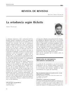La ortodoncia según Ricketts - Revista Española de Ortodoncia