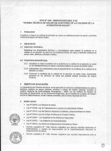 Norma T&eacute;cnica Auditor&iacute;a Calidad Atenci&oacute;n Salud Per&uacute;