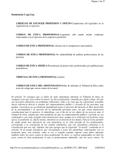 Sentencia C-537/05 LIBERTAD DE ESCOGER PROFESION U