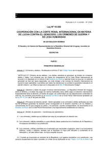 Ley Nº 18.026 COOPERACIÓN CON LA CORTE PENAL