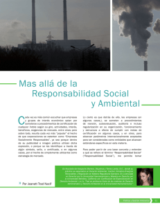 Mas allá de la Responsabilidad Social y Ambiental