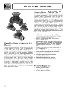 válvulas de diafragma - PVC y CPVC Válvulas, Fittings y Cañerías