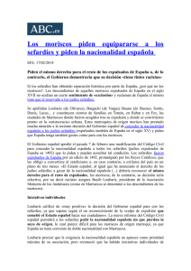 Petición reconociento nacionalidad española para los moriscos