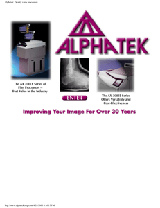 Alphatek: Quality x-ray processors - Radtech X-Ray