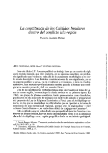 La constitución de los Cabildos Insulares dentro del conflicto isla
