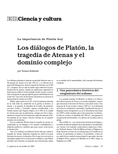 29 Los diálogos de Platón, la tragedia de Atenas y el dominio