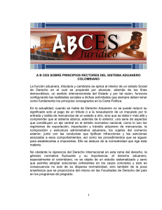 ABCES Régimen aduanero