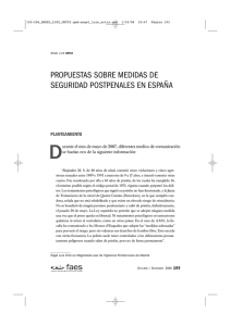 propuestas sobre medidas de seguridad postpenales en españa