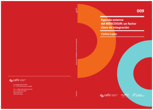 AGENDA EXTERNA DEL MERCOSUR UN FACTOR CLAVE DE