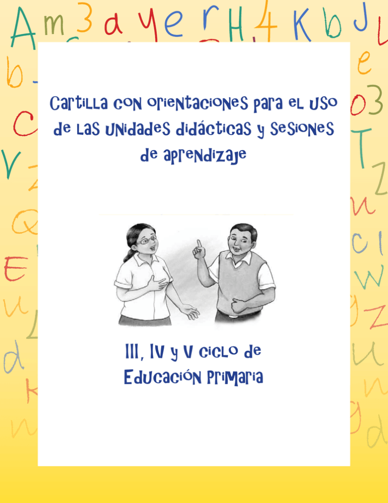 Cartilla Con Orientaciones Para El Uso De Las Unidades Didácticas Y