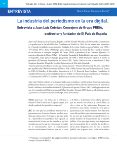 ENTREVISTA La industria del periodismo en la era digital