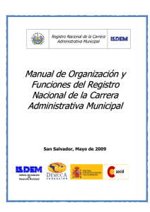 Manual de Organización y Funciones del Registro Nacional de la