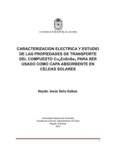 CARACTERIZACION ELECTRICA Y ESTUDIO DE LAS