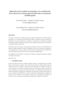 Aplicación de los modelos econométricos a la cuantificación de los