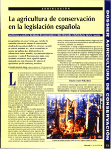 La agricultura de conservación en la legislación española