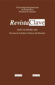 Revista Clave Tomo 8 (2012) - Facultad de Derecho