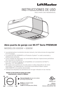 114A4760SP LiftMaster User`s Guide PREMIUM Series Wi