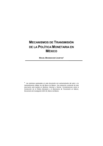 mecanismos de transmisión de la política monetaria en méxico