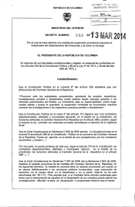 decreto 543 del 13 de marzo de 2014