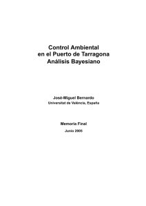 Control Ambiental en el Puerto de Tarragona Análisis Bayesiano