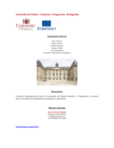Université de Poitiers Erasmus + Programme +