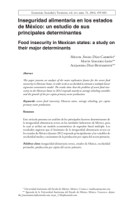 Inseguridad alimentaria en los estados de México: un estudio de