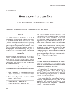 Hernia abdominal traumática