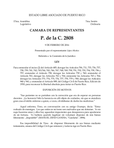 P. de la C. 2808 - Cámara de Representantes