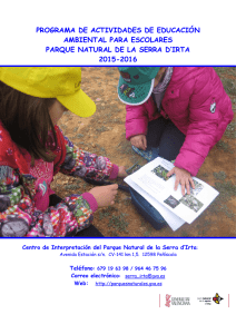 Programa de actividades de Educación Ambiental para escolares