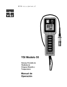 YSI Model 55 DO/Temp Instrument Manaul