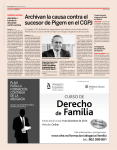 Archivan la causa contra el sucesor de Pigem en el CGPJ