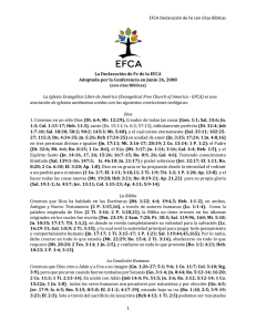 EFCA Declaración de Fe con Citas Bíblicas 1 La Declaración de Fe