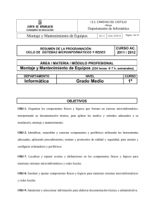 Montaje y Mantenimiento de Equipos