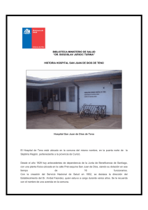 Historia Hospital San Juan de Dios de Teno