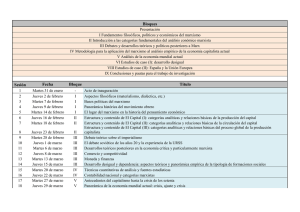 Estructura del curso Análisis marxista y economía mundial