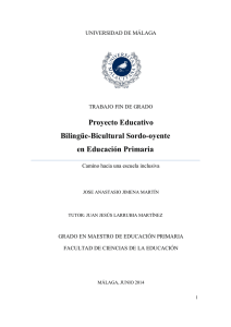 Proyecto Educativo Bilingüe-Bicultural Sordo