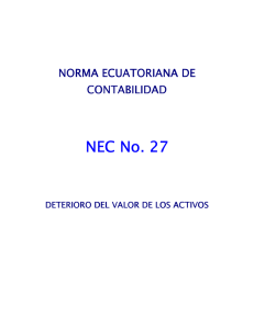 NEC - 27 Deteríoro de los valores de los activos