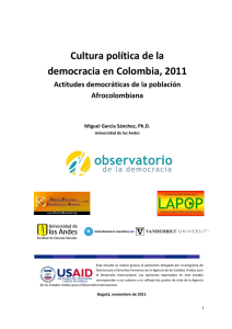 Cultura política de la democracia en Colombia, 2011