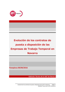 Informe evolución contratos ETT hasta mayo 2016