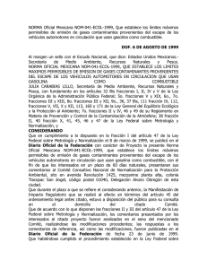 NORMA Oficial Mexicana NOM-041-ECOL