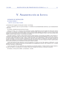 V. Administración de Justicia - Gobierno del principado de Asturias